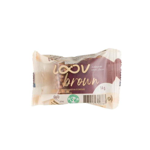 Imagem do produto Bombom Loov Brown Chocolate Com Flocos De Arroz Zero Açúcar 14G 14G
