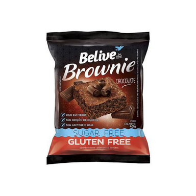 Imagem do produto Brownie Belive Be Free Chocolate Sem Açúcar E Sem Glúten Com 40G