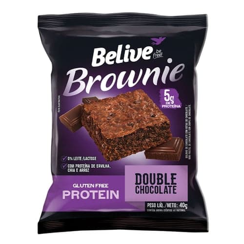 Imagem do produto Brownie Belive Be Free Double Chocolate Sem Glúten 40G