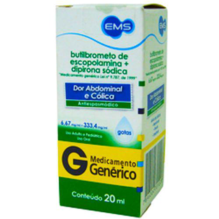 Imagem do produto Butilbrometo - Escop.+Dip.sodica 20Ml Ems Genérico