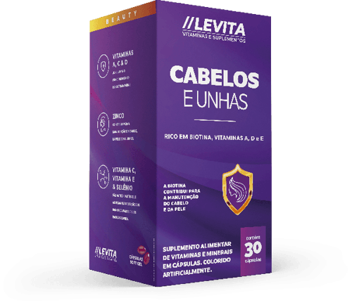 Imagem do produto Cabelos E Unhas Levita Vitaminas E Suplementos - 30 Cápsulas
