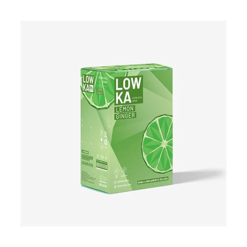 Imagem do produto Caixa 6 Unidades Lemon Ginger Lowka Kombucha Alcoólica