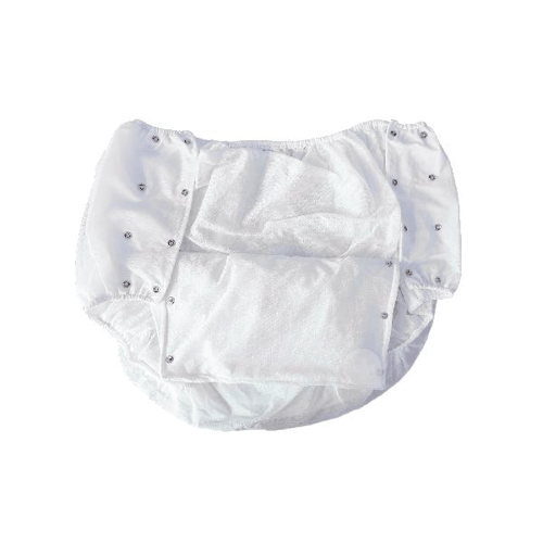 Imagem do produto Calça Plástica Branca Com Botão Luxo Senior Care Tamanho Pp