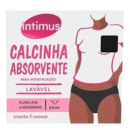 Calcinha Absorvente Menstrual Intimus Bikini Lavável Fluxo Leve A Moderado G 1 Unidade 1 Unidade