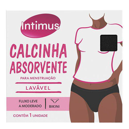 Calcinha Absorvente Menstrual Intimus Bikini Lavável Fluxo Leve A Moderado P 1 Unidade 1 Unidade