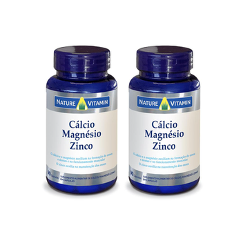 Imagem do produto Cálcio Magnesio Zinco 90 Cáps 2X Nature Vitamin