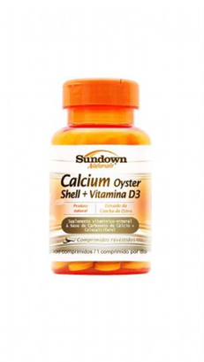 Imagem do produto Calcio Oyster Shell 333Mg E Vitamina D Com 100 Comprimidos Sundown