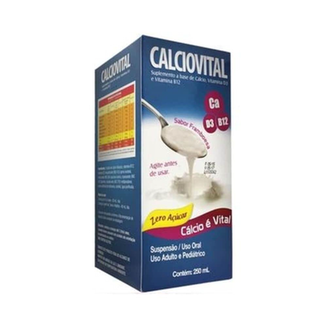 Imagem do produto Calciovital D3 B12 Solução Sabor Framboesa 250Ml