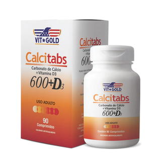 Imagem do produto Calcitabs - 600Mg E Vit D Com 90 Comprimidos Vitgold