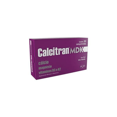 Calcitran Mdk Suplemento Vitamínico Com 30 Comprimidos Fqm 30