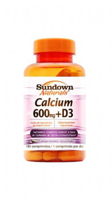 Calcium - 600Mg E Vitamina D Com 180 Tabletes Sundown Vitamina