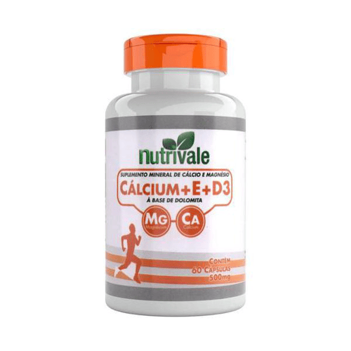 Imagem do produto Calcium + Vitamina E + Vitamina D3 500Mg 60 Cápsulas Nutrivale