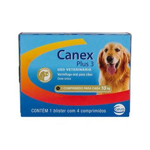 Imagem do produto Canex Plus 3 Para Cães Vermífugo Oral 1 Comprimido Para Cada 10Kg De Peso Com 4 Comprimidos Palatáveis