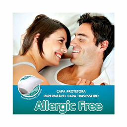 Imagem do produto Capa Protetora Para Travesseiro Allergic Free Impermeável 50Cmx70cm Central Do Alergico