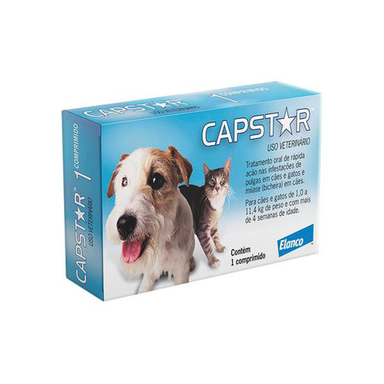 Imagem do produto Capstar 11,4Mg Para Cães E Gatos De 1,0 A 11,4Kg Com 1 Comprimido