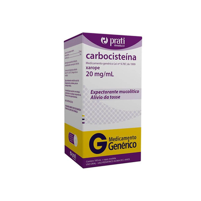 Imagem do produto Carbocisteína - 20 Mg Ml Xarope Frasco 100 Ml Copo-Medida Prati Donaduzzi Genérico