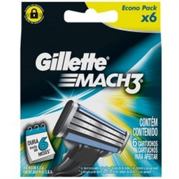 Imagem do produto Carga Para Aparelho De Barbear Gillette Mach3 Regular 6 Unidades