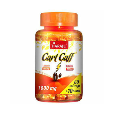 Imagem do produto Cart Caff Cártamo 860Mg Cafeína 140Mg 1000Mg Com 70 Softcaps