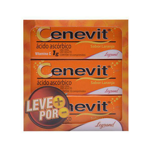Imagem do produto Cenevit - Laranja 1G 10 Comprimidos Efervecentes Leve E Por