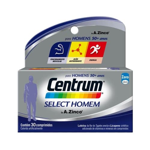 Imagem do produto Centrum Select Suplemento Vitamínico Homem 50 + Vitaminas De A A Z 30 Comprimidos