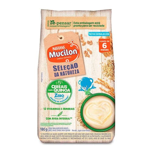 Imagem do produto Cereal Infantil Mucilon 5 Cereais Com Quinoa 180G