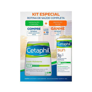 Imagem do produto Cetaphil Locao Hidratante 473Ml + Cetaphil Sun Fps70 Sem Cor 50Ml