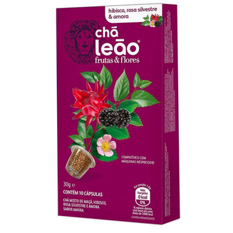 Imagem do produto Chá Leão Hibisco, Rosa Silvestre E Amora C/10 Cápsulas