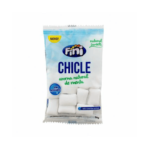 Imagem do produto Chiclete Fini Natural Sweets Sabor Menta Sem Açúcar Com 18G