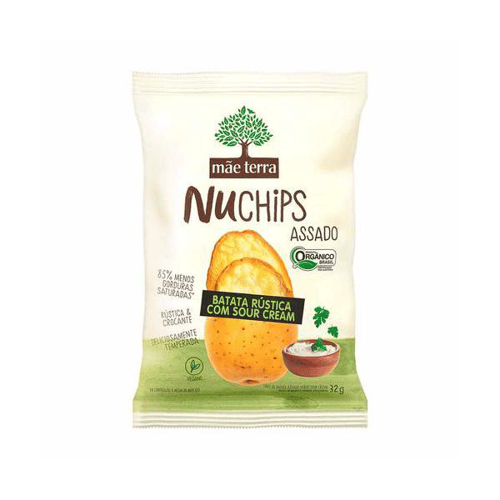 Imagem do produto Chips Mãe Terra Nuchips Batata Rústica Com Sour Cream 32G