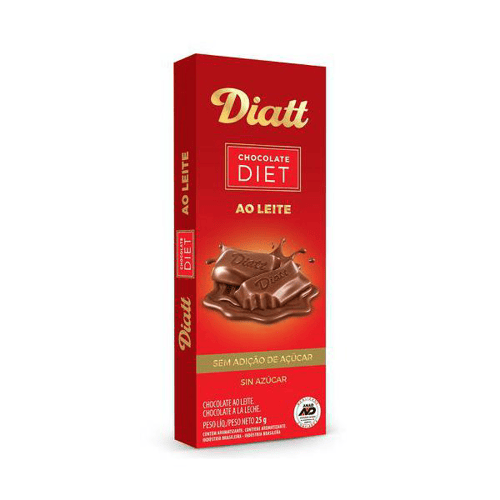 Imagem do produto Chocolate Ao Leite Diatt Diet 25G