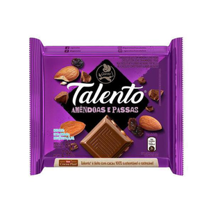 Imagem do produto Chocolate Garoto Talento Amêndoas E Passas 85G