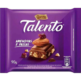 Imagem do produto Chocolate Garoto Talento Amêndoas E Uvas Passas 25G