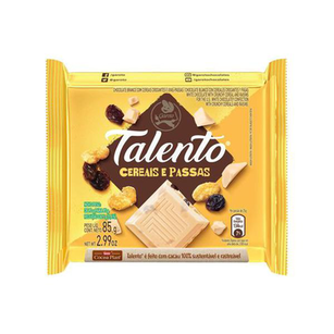 Imagem do produto Chocolate Garoto Talento Branco Com Cereais E Passas 85G