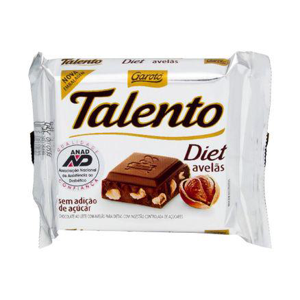 Imagem do produto Chocolate Garoto Talento Diet Chocolate Talento Diet Garoto Avelã Para Dietas Com Ingestão Controlada De Açúcares 25G