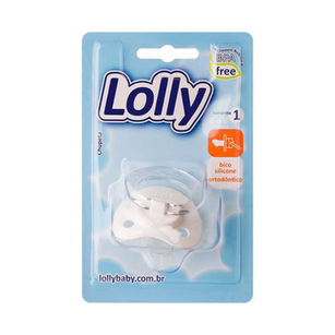 Imagem do produto Chupeta Lolly Linha Special Silicone Bico Ortodôntico Tamanho 1 De 0 A 6 Meses Branca Com 1 Unidade