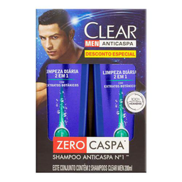 Imagem do produto Clear Kit 2 Shampoos Anti Caspa Limpeza Diaria 200Ml Preco Especial