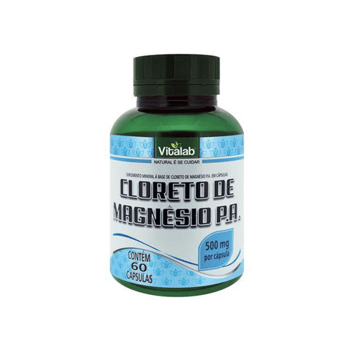 Imagem do produto Cloreto De Magnésio P.A. 500Mg Vitalab 60 Cápsulas