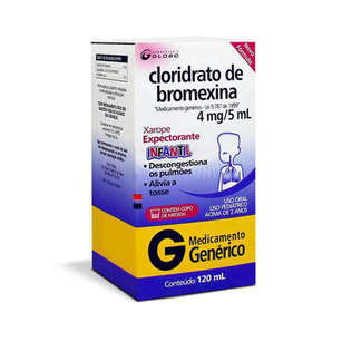 Imagem do produto Cloridrato Bromexina Xarope Pediátrico 120Ml - Globo Genérico
