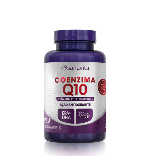 Imagem do produto Coenzima Q10 + Ômega3 Na Forma Tg + Vitamina E Frasco 60 Cápsulas Sanavita