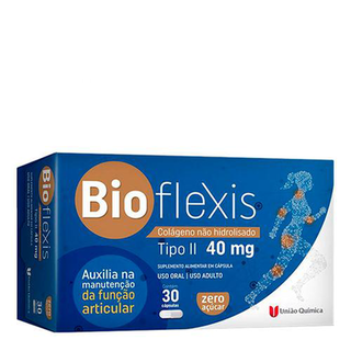 Imagem do produto Colágeno Não Hidrolisado Bioflexis 40Mg Com 30 Cápsulas União Química