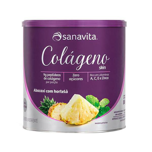 Imagem do produto Colágeno Skin Zero Lactose Sabor Abacaxi C/ Hortelã 300G Sanavita