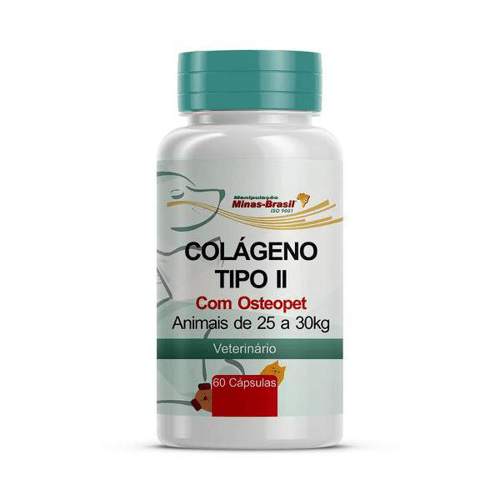 Imagem do produto Colágeno Tipo Ii Com Osteopet Animais 25 A 30 Kg 60 Cápsulas Veterinário