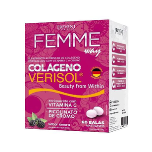 Imagem do produto Colágeno Verisol Femme Com 60 Balas Mastigáveis Prevent Prevent Pharma