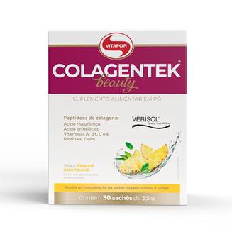 Imagem do produto Colagentek Beauty Colágeno Abacaxi Com Hortelã 3,5G Vitafor 30 Sachês