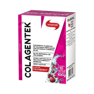 Imagem do produto Colagentek Colágeno Hidrolisado Cranberry Vitafor Com 10 Sachês