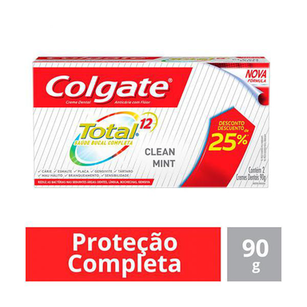 Imagem do produto Colgate Kit 2 Creme Dental Total 12 Clean Mint 90G Com 50% Desconto Na Segunda Unidade