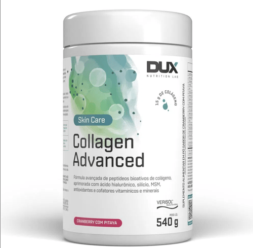 Collagen Advanced Colágeno Hidrolisado Verisol Ácido Hialurônico Dux Nutrition 540G Cranberry E Pitaya