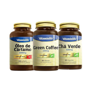 Imagem do produto Combo Cha Verde/Cafe Verde/Oleo De Cartamo Com 60 Capsulas