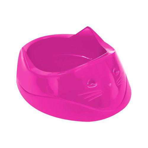 Imagem do produto Comedouro Plástico Furacão Pet Cara De Gato 200Ml Rosa
