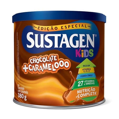 Imagem do produto Complemento Alimentar Sustagen Kids Sabor Chocolate + Caramelo Lata 380G